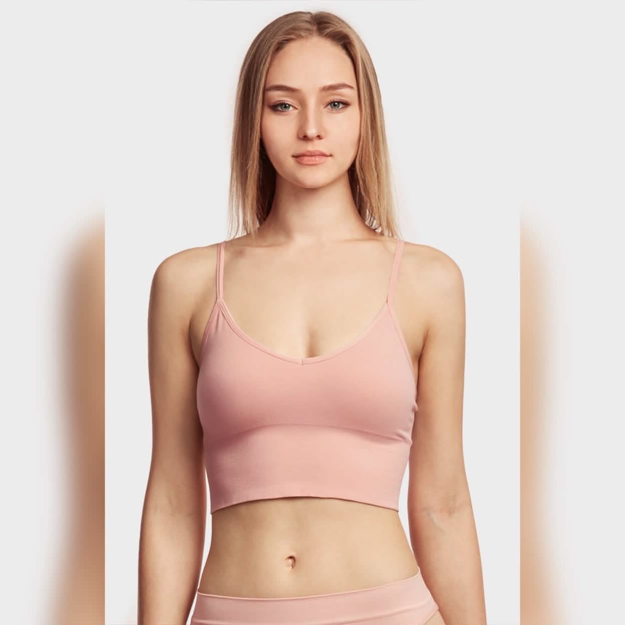 3-Pack: Women's Breathable Seamless Spaghetti Strap Sports Bra DailySale