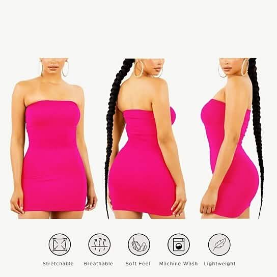 3-Pack: Women's Seamless Strapless Tube Dress DailySale