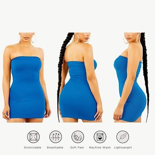 3-Pack: Women's Seamless Strapless Tube Dress DailySale