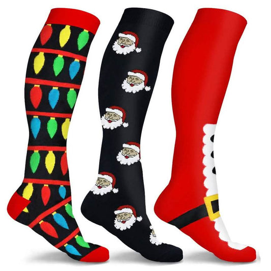 3-Pair: Holiday Knee-High Compression Socks DailySale