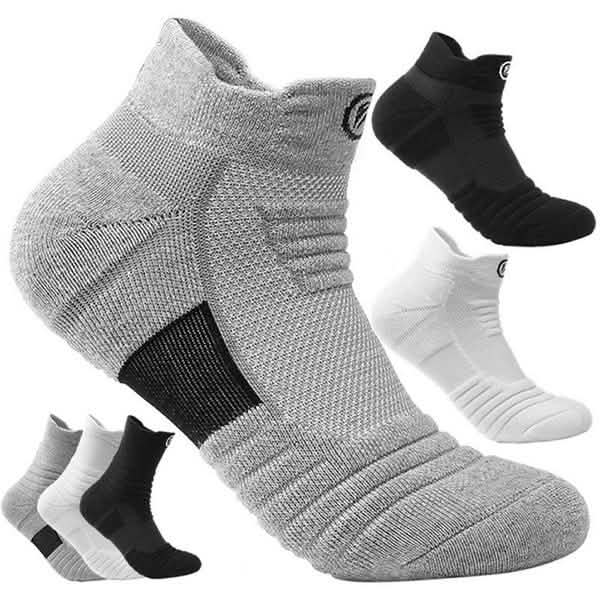3-Pair: Men's Thick Towel Bottom Breathable Sweat-absorbent Outdoor Sports Running Socks Elite Basketball Sports Socks DailySale