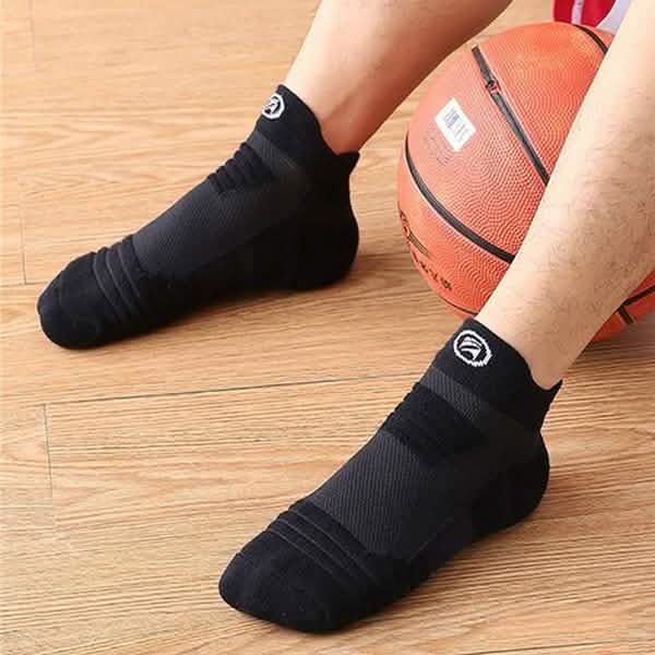 3-Pair: Men's Thick Towel Bottom Breathable Sweat-absorbent Outdoor Sports Running Socks Elite Basketball Sports Socks DailySale