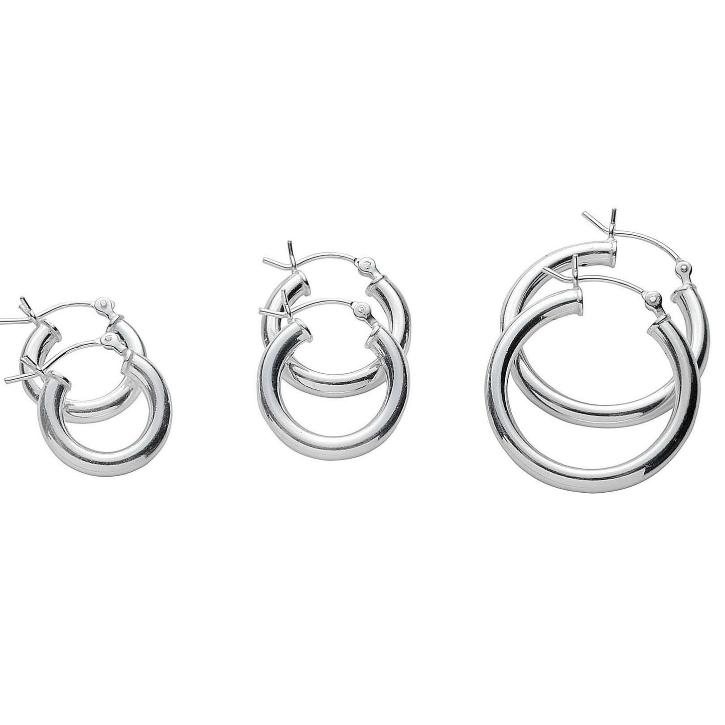 3-Pair Set: Classic Polished Hoop Earrings DailySale