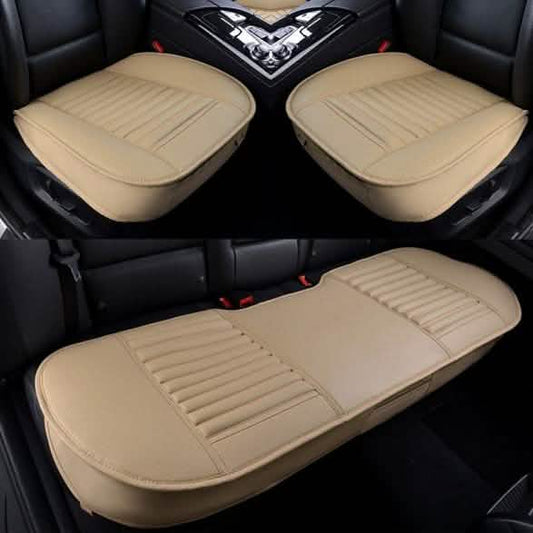 3-Piece: Breathable Bamboo PU Leather Car Seat Cover DailySale