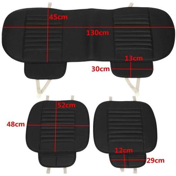 3-Piece: Breathable Bamboo PU Leather Car Seat Cover DailySale