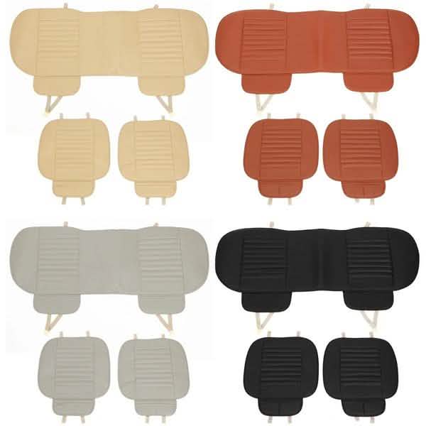 3-Piece: Breathable Bamboo PU Leather Car Seat Cover DailySale
