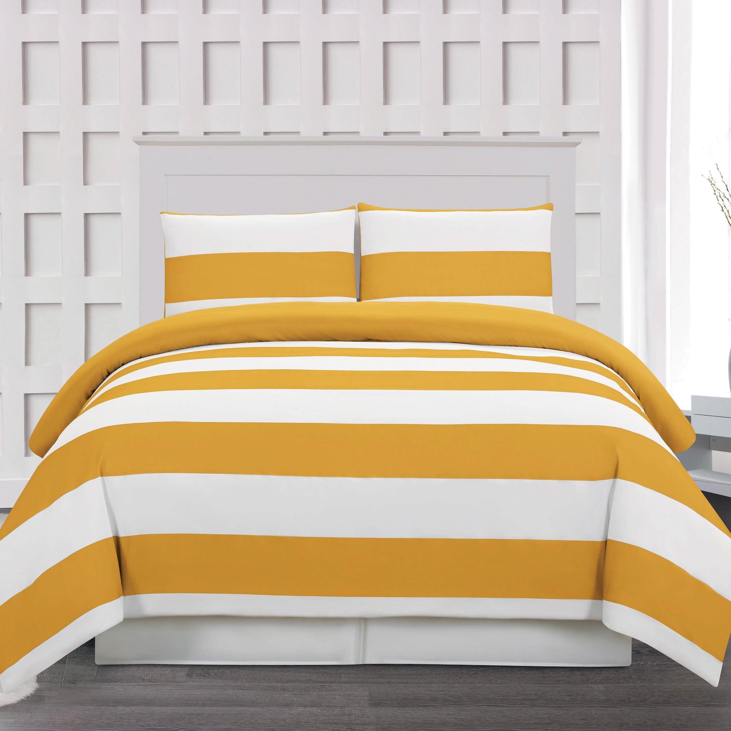 3-Piece: Cabana Stripe Reversible Hypoallergenic Duvet Set DailySale