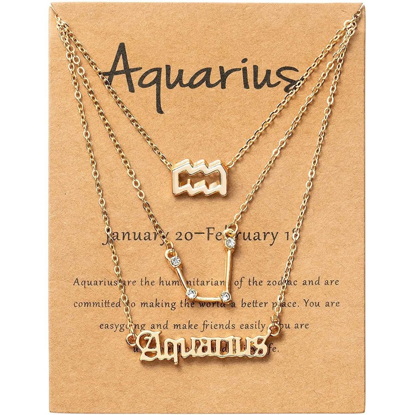 3-Piece: Constellation Zodiac Layer Necklaces DailySale