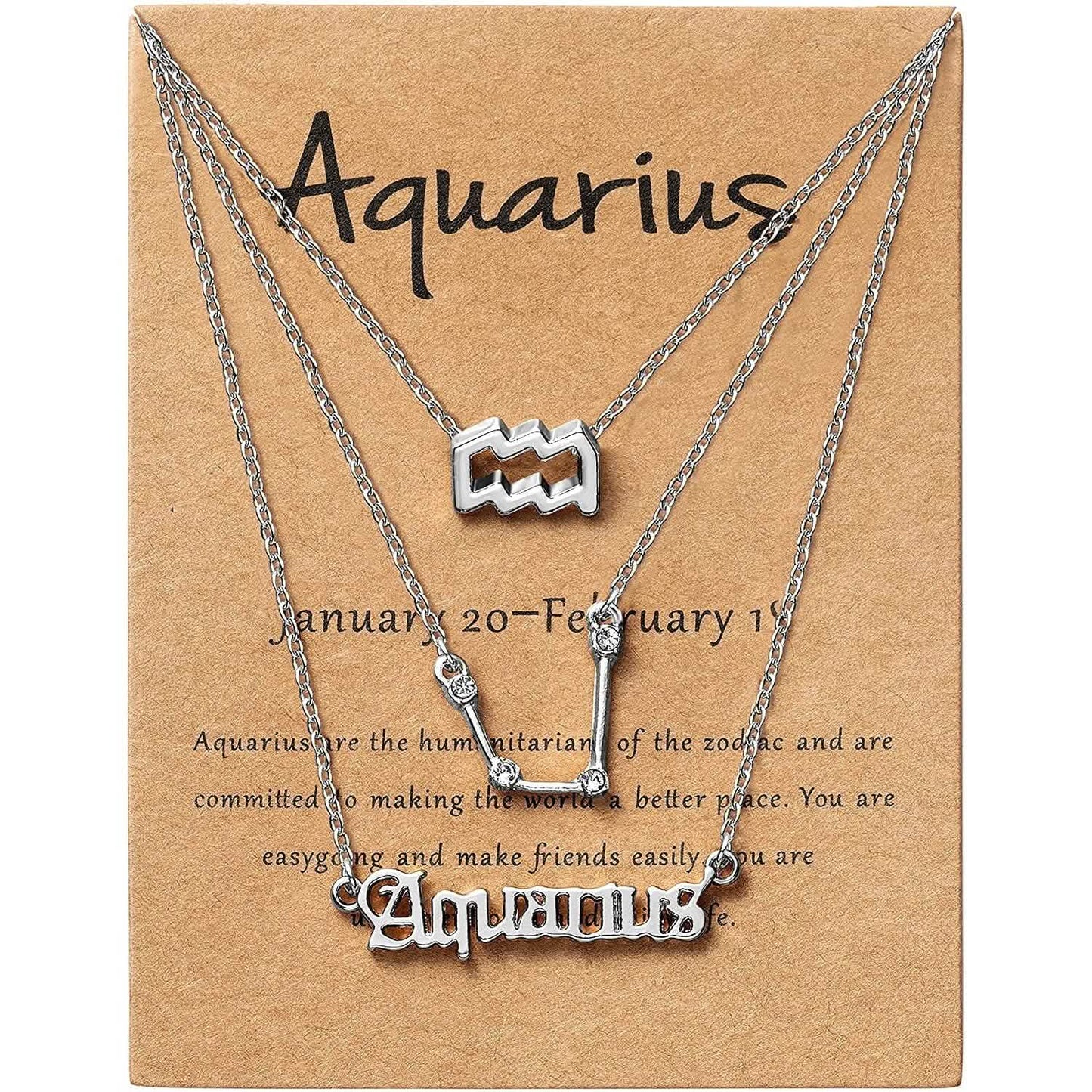 3-Piece: Constellation Zodiac Layer Necklaces DailySale