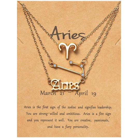 3-Piece: Constellation Zodiac Layer Necklaces DailySale