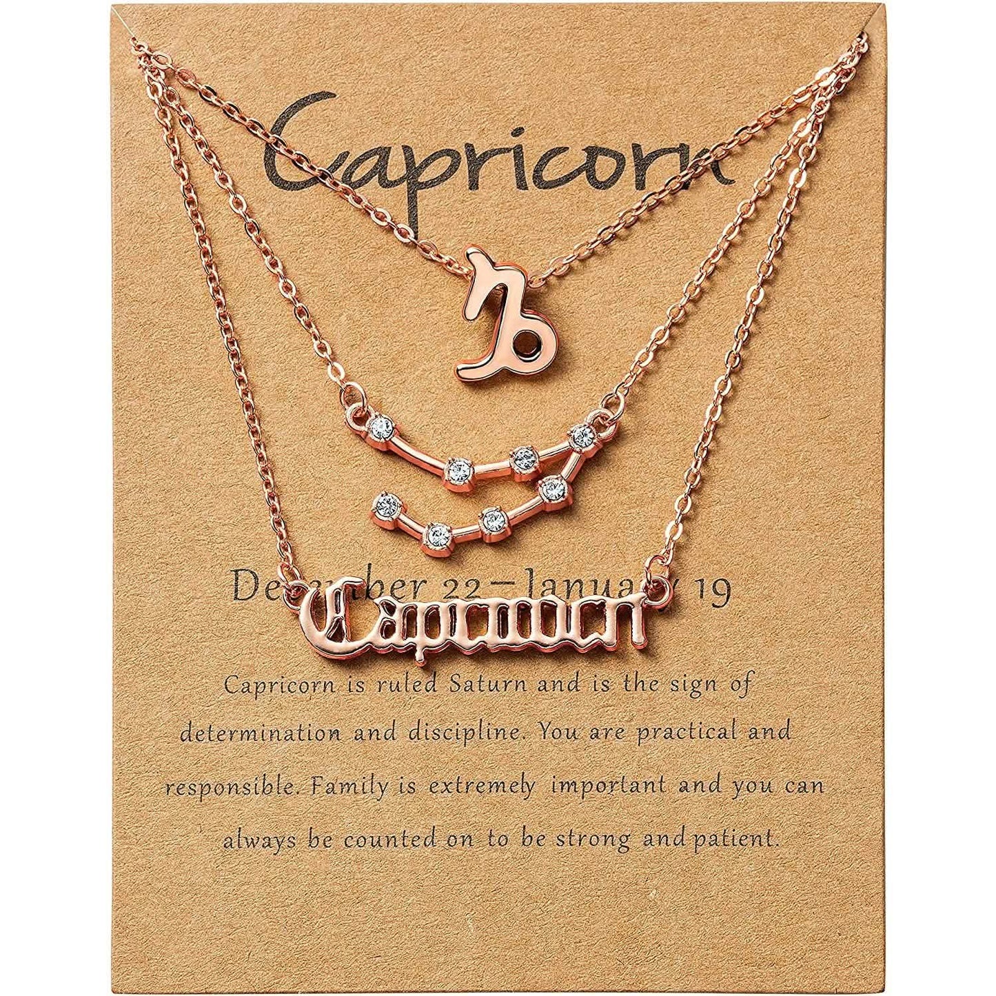 3-Piece: Constellation Zodiac Layer Necklaces DailySale