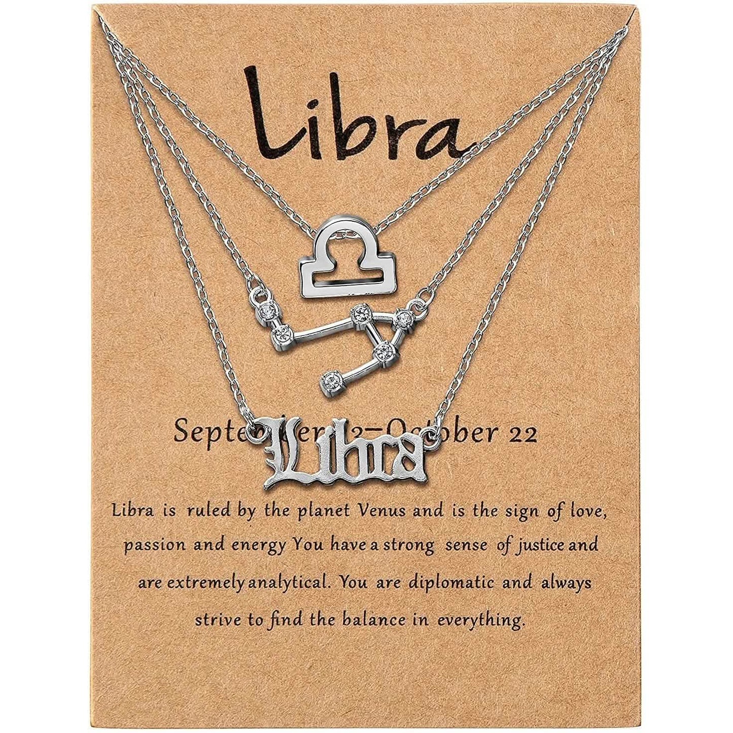 3-Piece: Constellation Zodiac Layer Necklaces DailySale