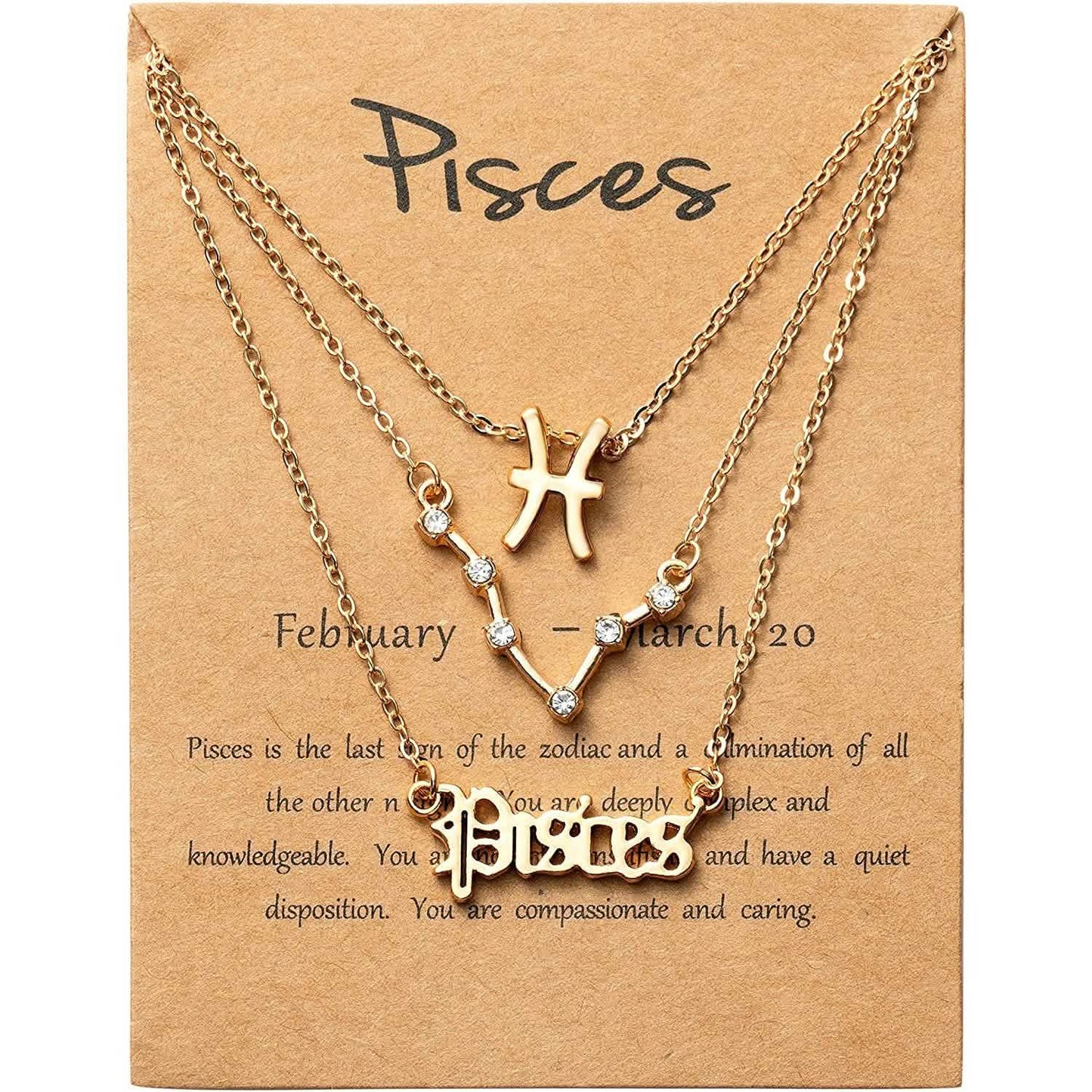 3-Piece: Constellation Zodiac Layer Necklaces DailySale