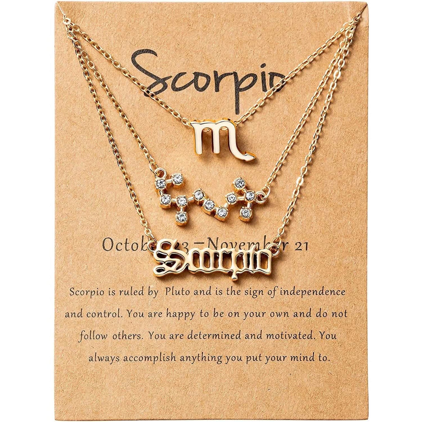 3-Piece: Constellation Zodiac Layer Necklaces DailySale