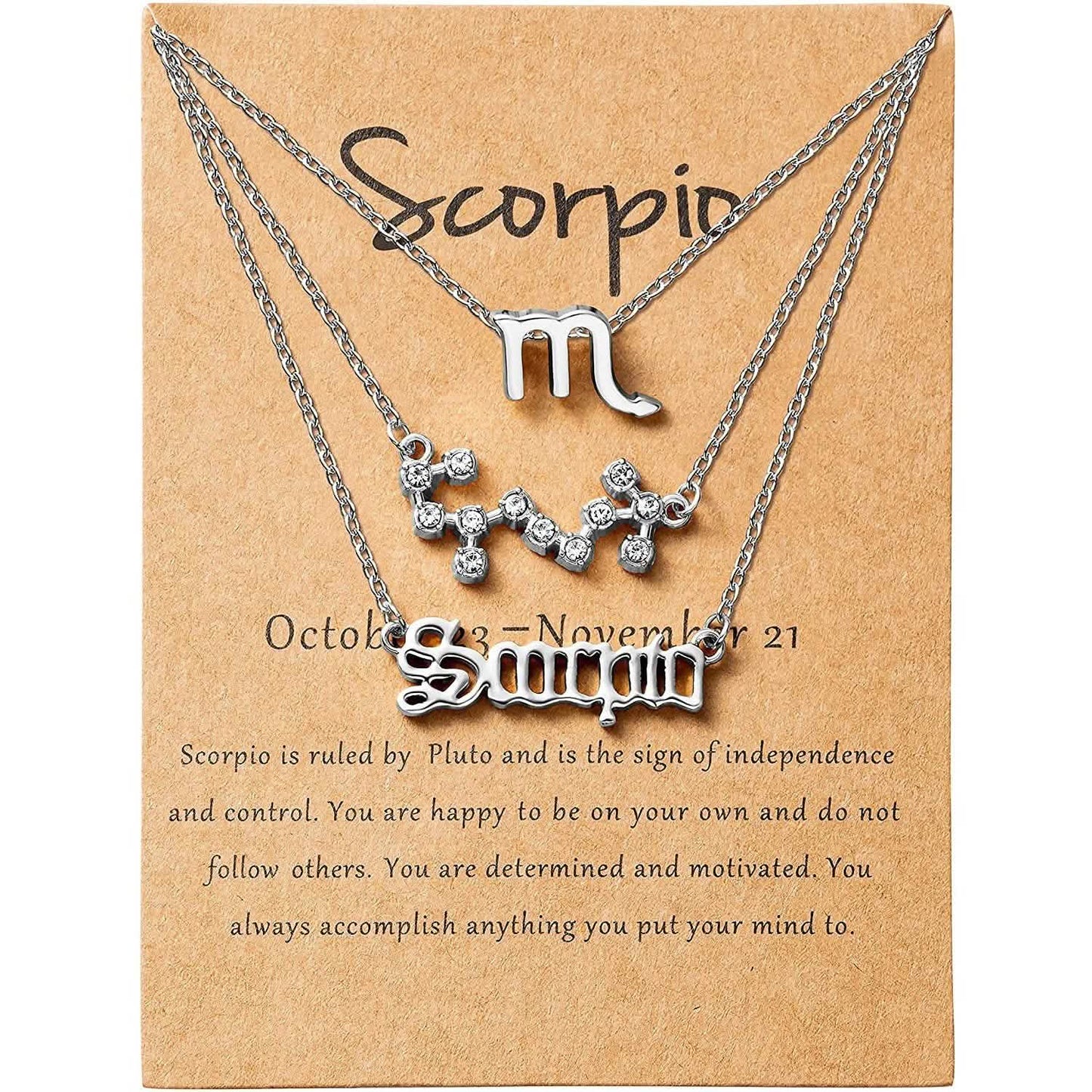 3-Piece: Constellation Zodiac Layer Necklaces DailySale