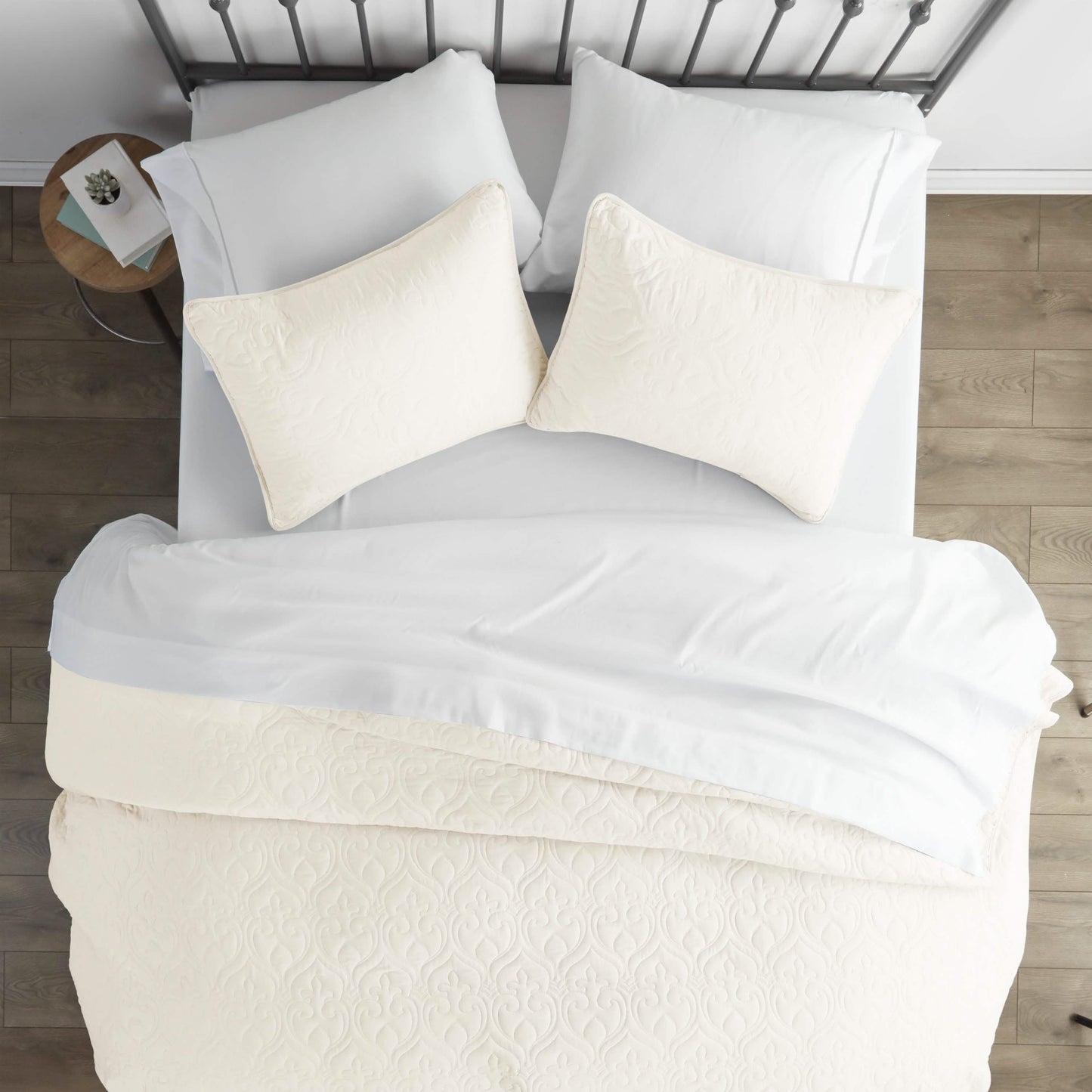 3-Piece: Damask Quilted Coverlet Set DailySale