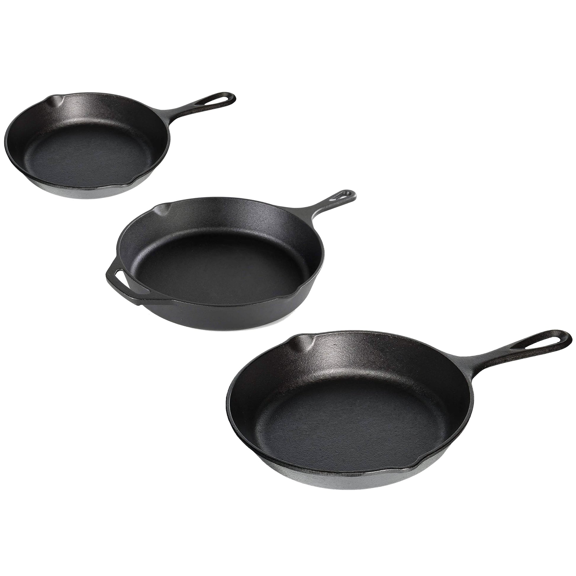 3-Piece: Pre-Seasoned Cast Iron Skillet Set DailySale
