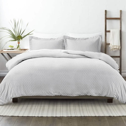 3-Piece: Quatrefoil Patterned Duvet Cover Set DailySale