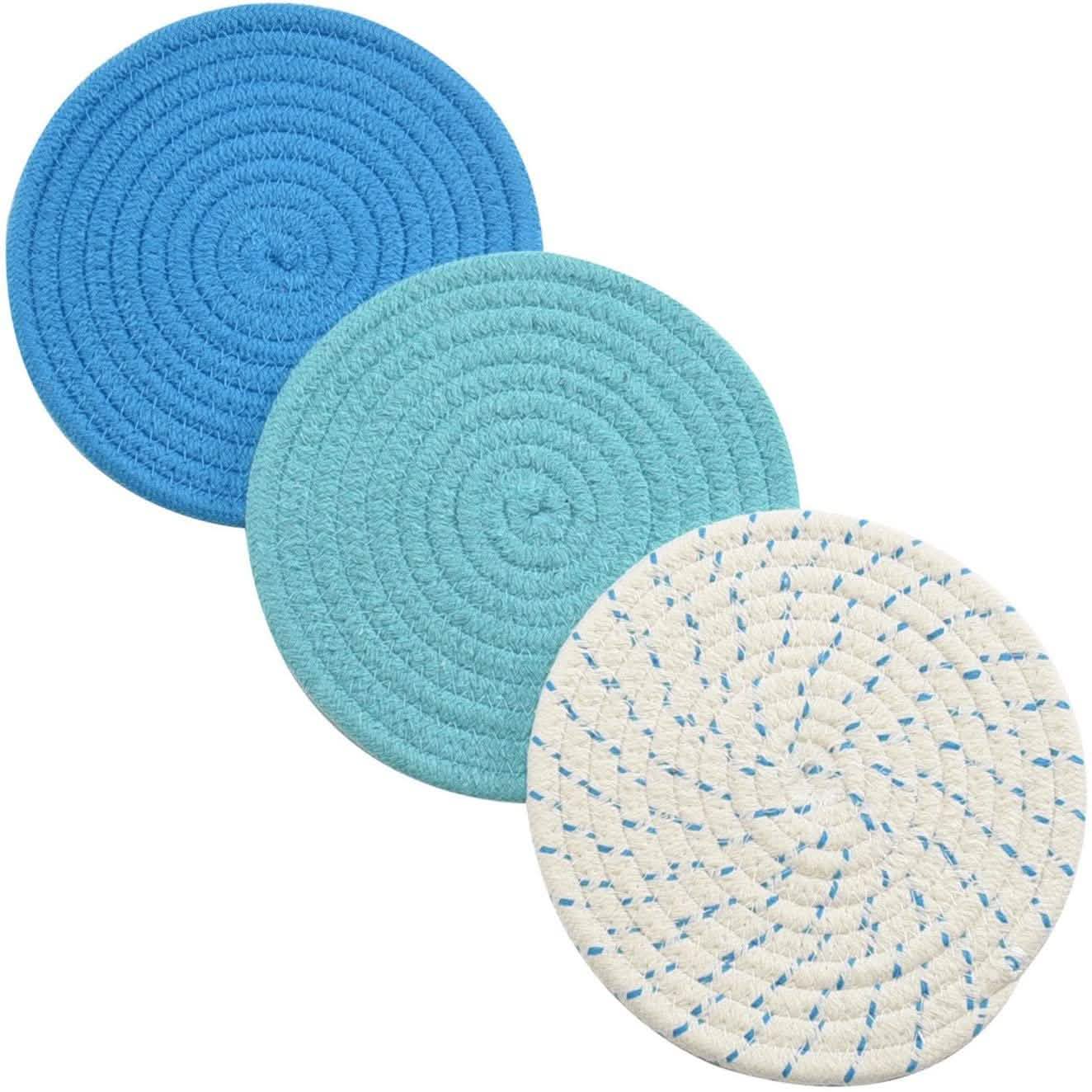 3-Piece Set: 100% Pure Cotton Thread Weave Hot Pot Holders DailySale