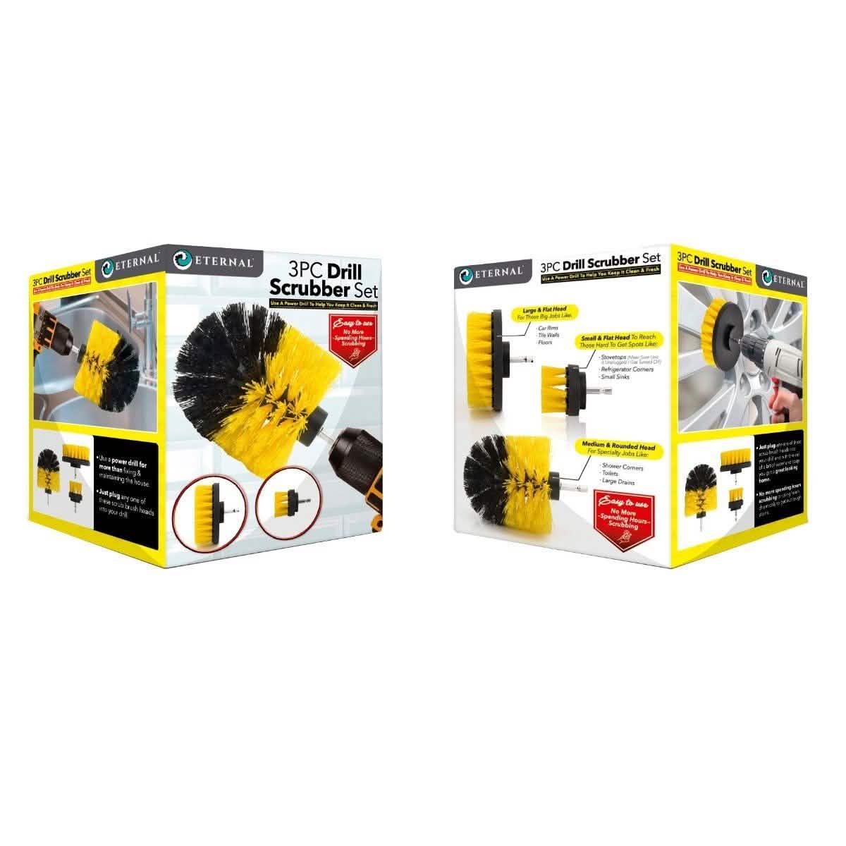3-Piece Set: All Purpose Power Scrubber Drill Cleaning Brush DailySale