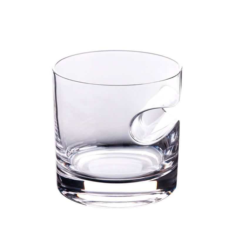 3-Piece Set: Cigar-Holding Whiskey Glasses with Cigar Cutter DailySale
