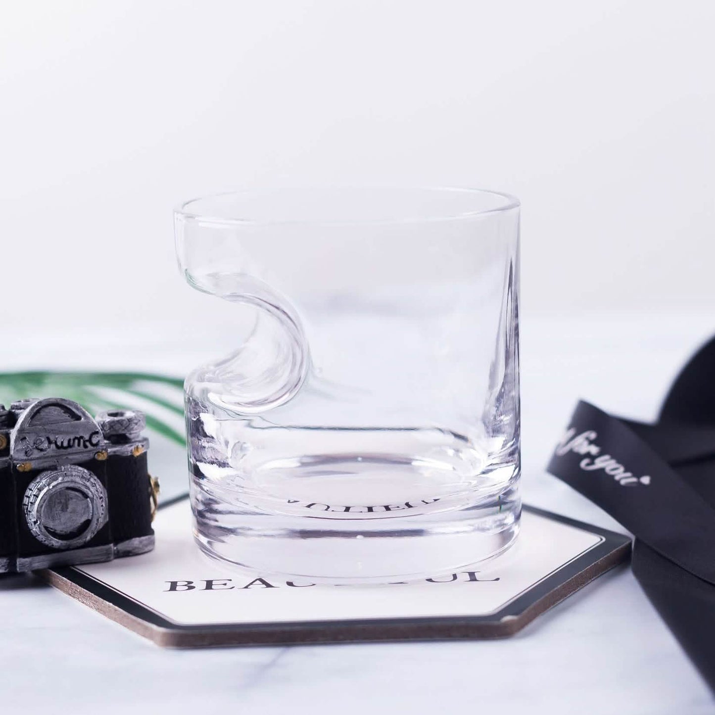 3-Piece Set: Cigar-Holding Whiskey Glasses with Cigar Cutter DailySale