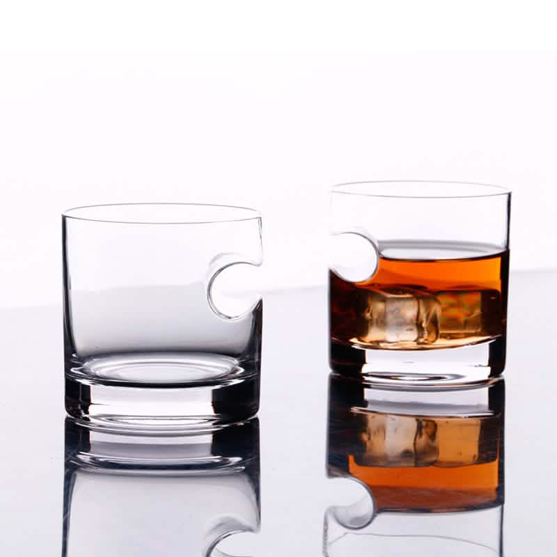 3-Piece Set: Cigar-Holding Whiskey Glasses with Cigar Cutter DailySale