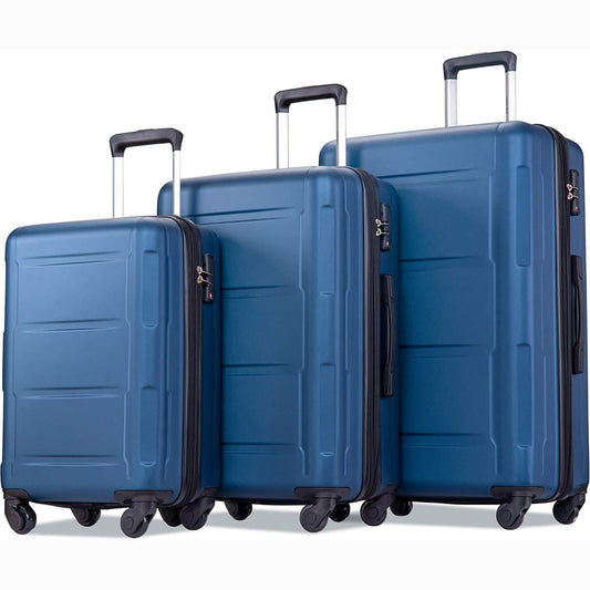 3-Piece Set: Lightweight Hard Luggage with Swivel Wheels and TSA Lock DailySale
