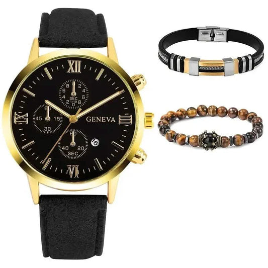 3-Piece Set: Men's Casual Analog Watches DailySale