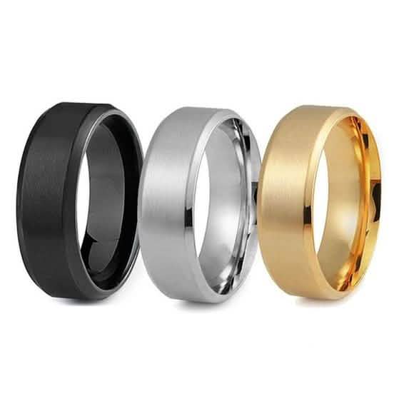 3-Piece Set: Men's Stainless Steel Comfort Fit Wedding Band Ring - Assorted Sizes DailySale