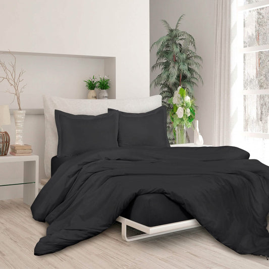 3-Piece Set: Royale Double Brushed Duvet Covers Set With Button Closure & Corner Ties DailySale