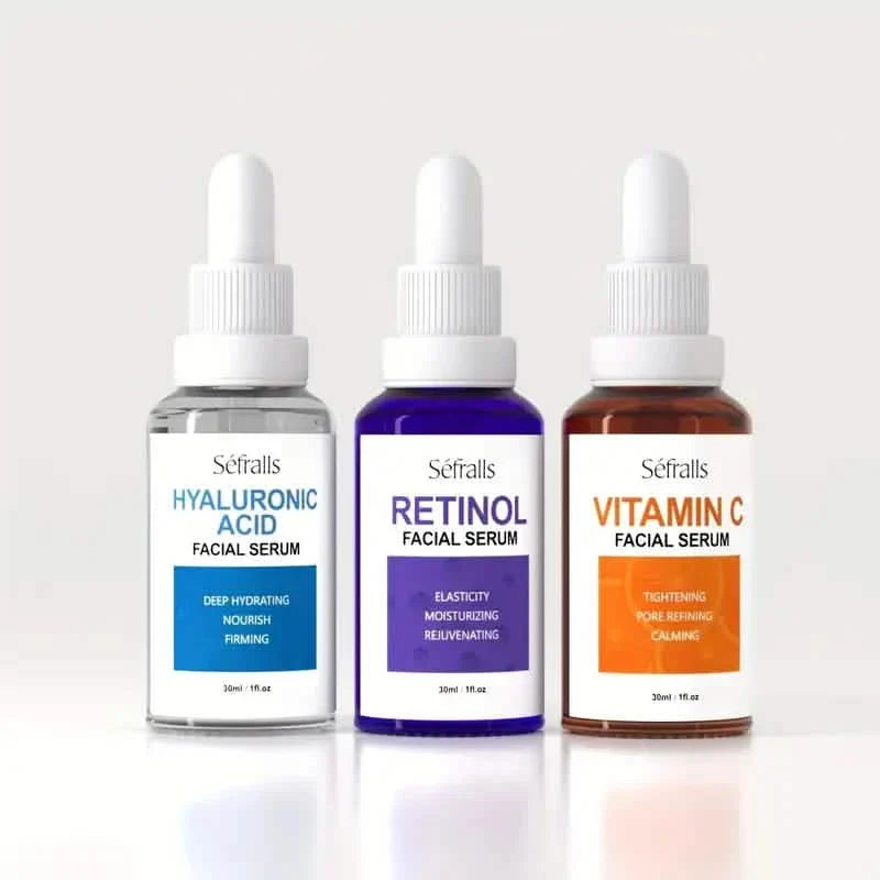 3-Piece Set: Séfralls Hyaluronic Acid VC Retinol Essence with Vitamin-C And Hyaluronic Acid Serum DailySale