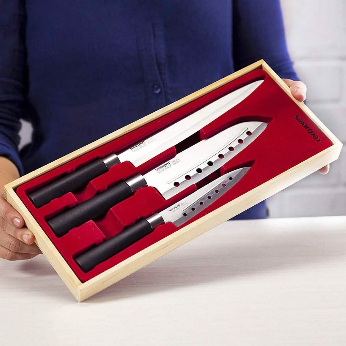 3-Piece Set: Smart Pan Stainless Steel Kitchen Knives DailySale