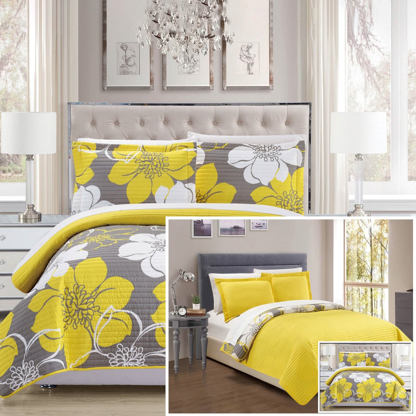 3-Piece Set: Woodside Twin, Queen or King Bedding Quilt Set DailySale