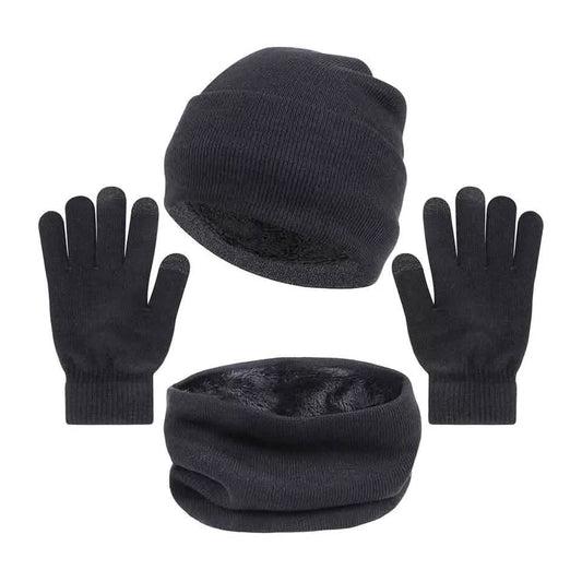 3-Piece: Winter Beanie Hat Scarf Gloves for Men DailySale