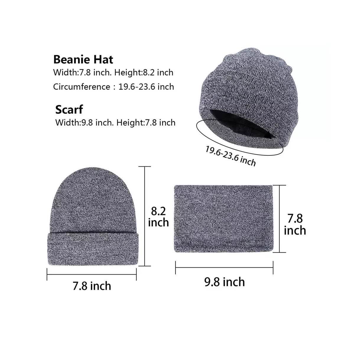 3-Piece: Winter Beanie Hat Scarf Gloves for Men DailySale
