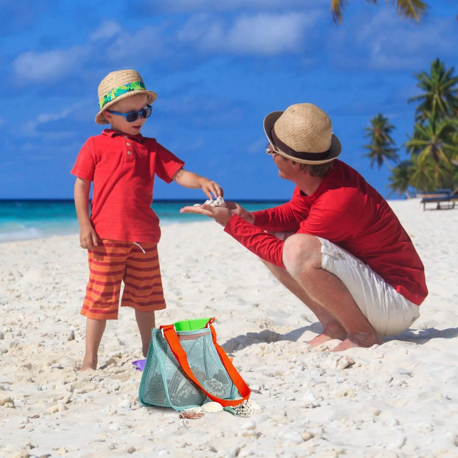 3-Pieces: Beach Mesh Bags Seashell Sand Tote Bag DailySale