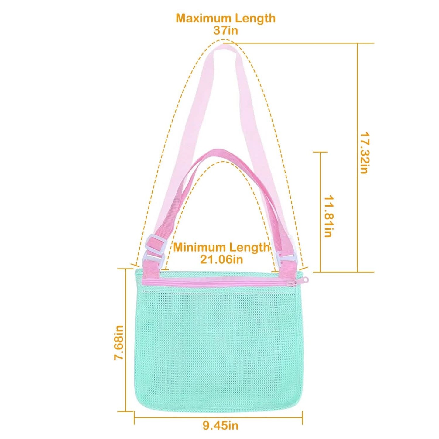 3-Pieces: Beach Mesh Bags Seashell Sand Tote Bag DailySale