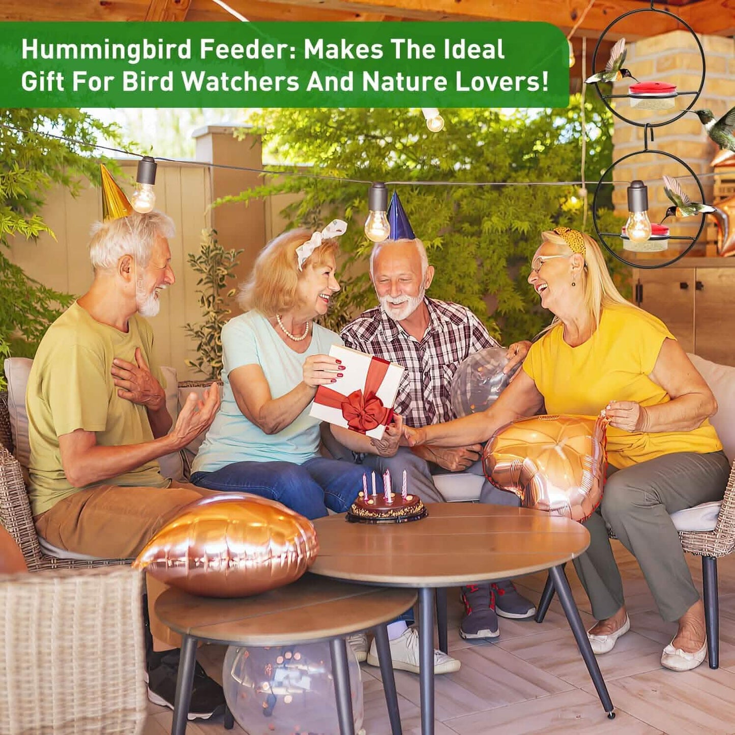 3-Pieces: Stackable Hanging Humming Bird Feeder with Metal Frame & Red Plastic Bowl DailySale