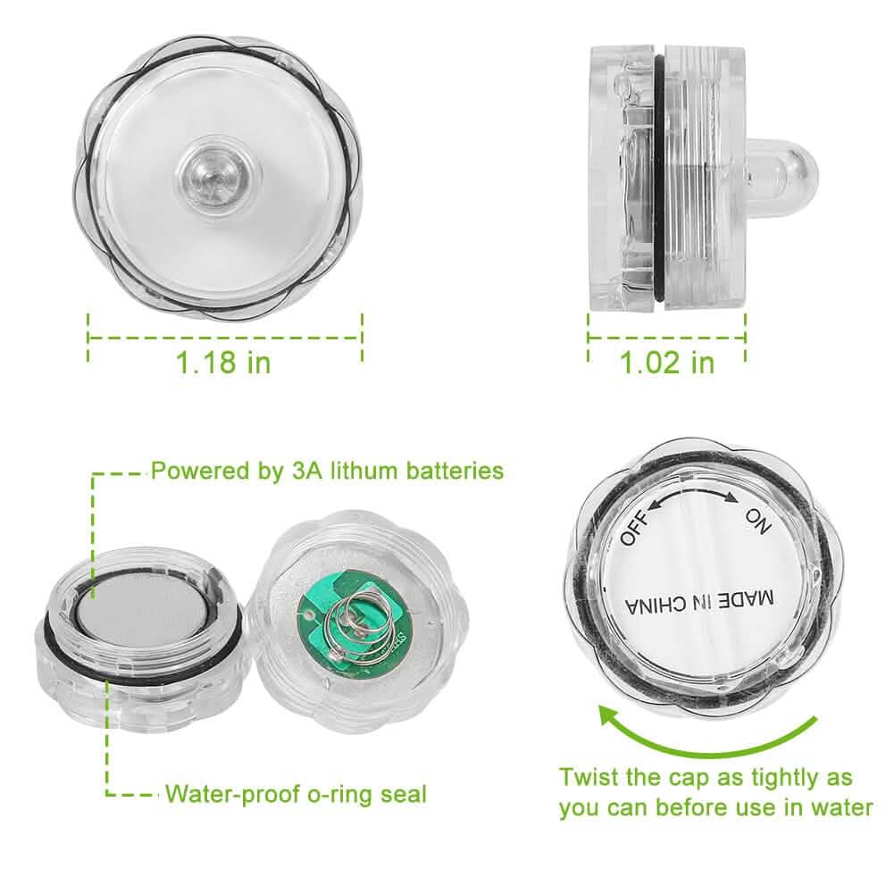 3-Pieces: Submersible LED Tea Lights Waterproof Candle Lights DailySale