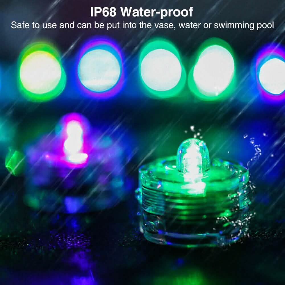 3-Pieces: Submersible LED Tea Lights Waterproof Candle Lights DailySale