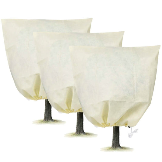 3-Pieces: Winter Plant Cover Bags with Drawstring DailySale