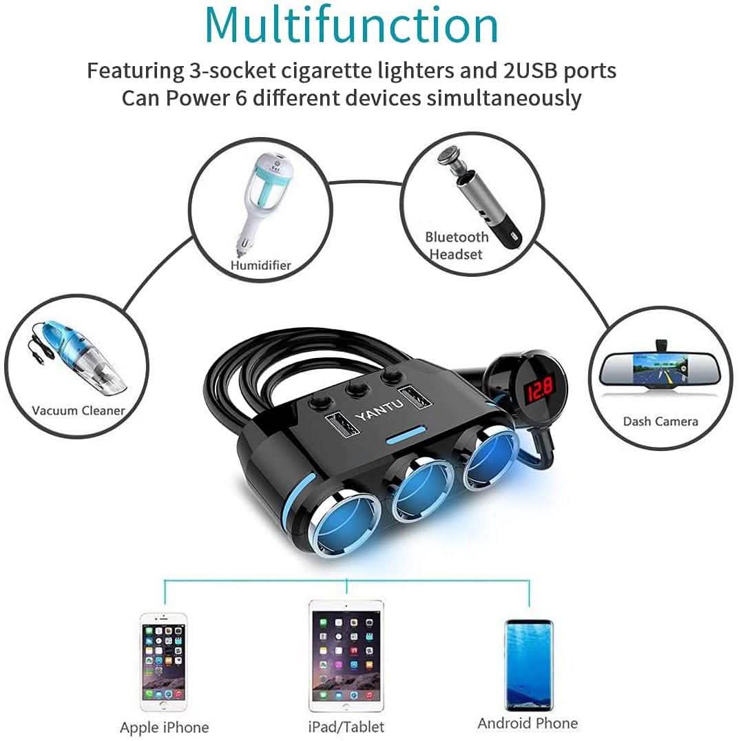 3 Socket Cigarette Lighter Splitter DailySale
