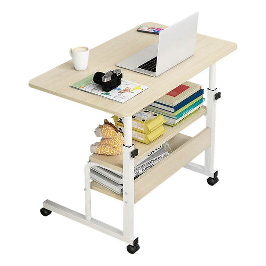 3-Tier Height Adjustable Laptop Desk with Rolling Wheels DailySale