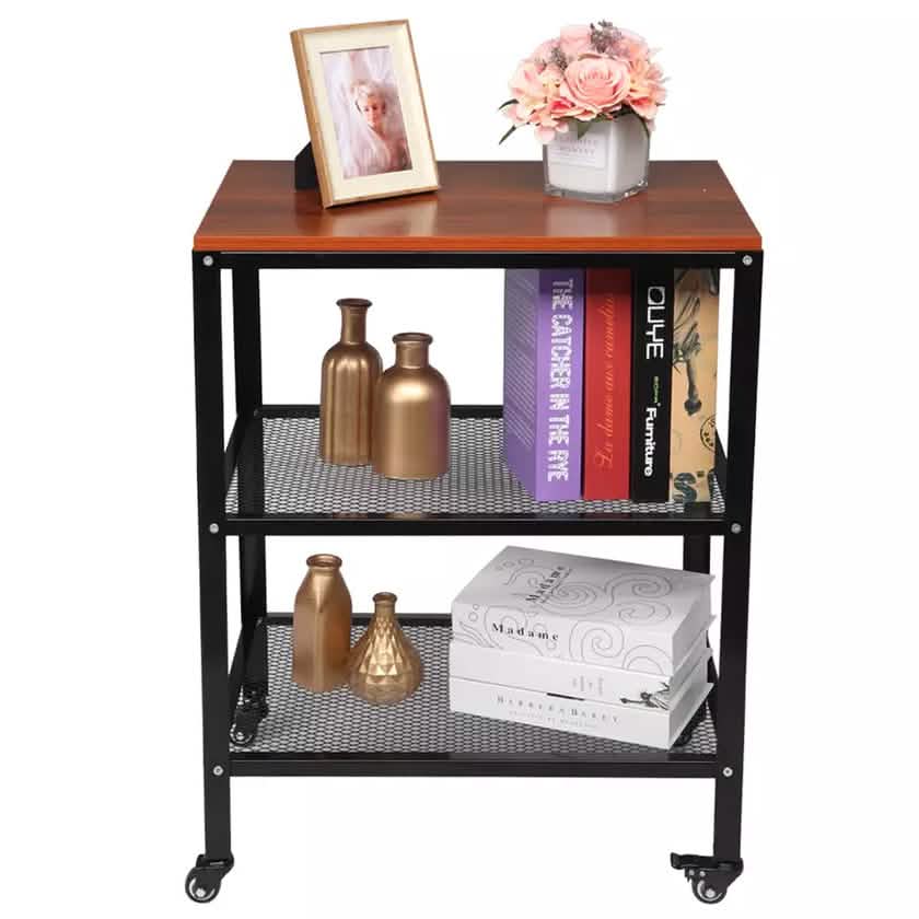 3-Tier Kitchen Microwave Cart Standing Bakers Rack Storage Cart DailySale