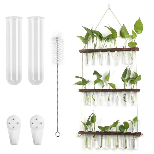 3-Tier Wall Hanging Glass Tube Planter DailySale