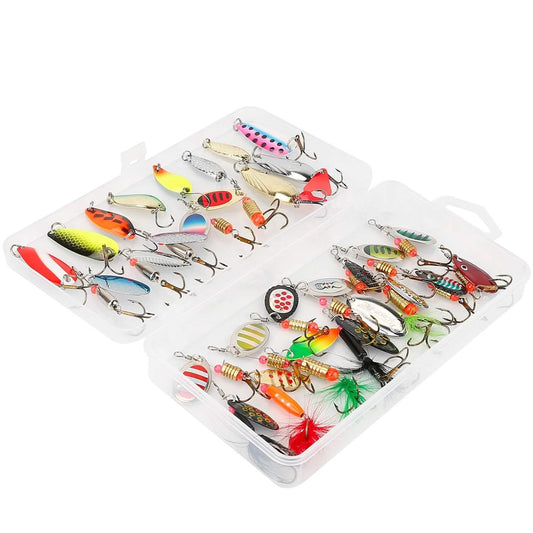 30-Piece: Fishing Metal Spoon Lures Kit DailySale