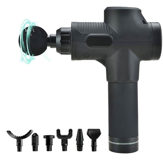 30 Speed Deep Tissue  Ultra-Quiet Muscle Massage Gun with 7 Heads DailySale