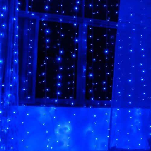 300 LED Blue Fairy String Light Curtain Light with Controller DailySale