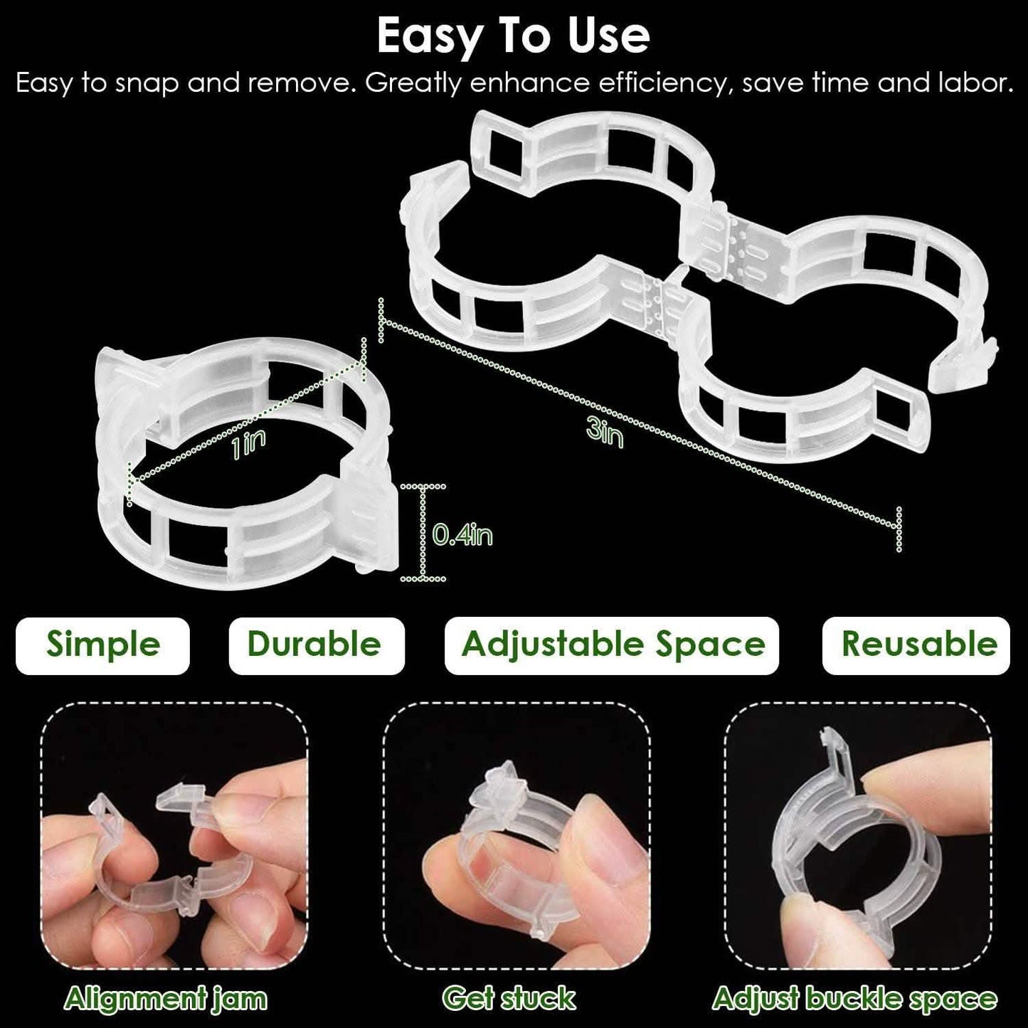 300-Pieces: Garden Plant Support Clips DailySale